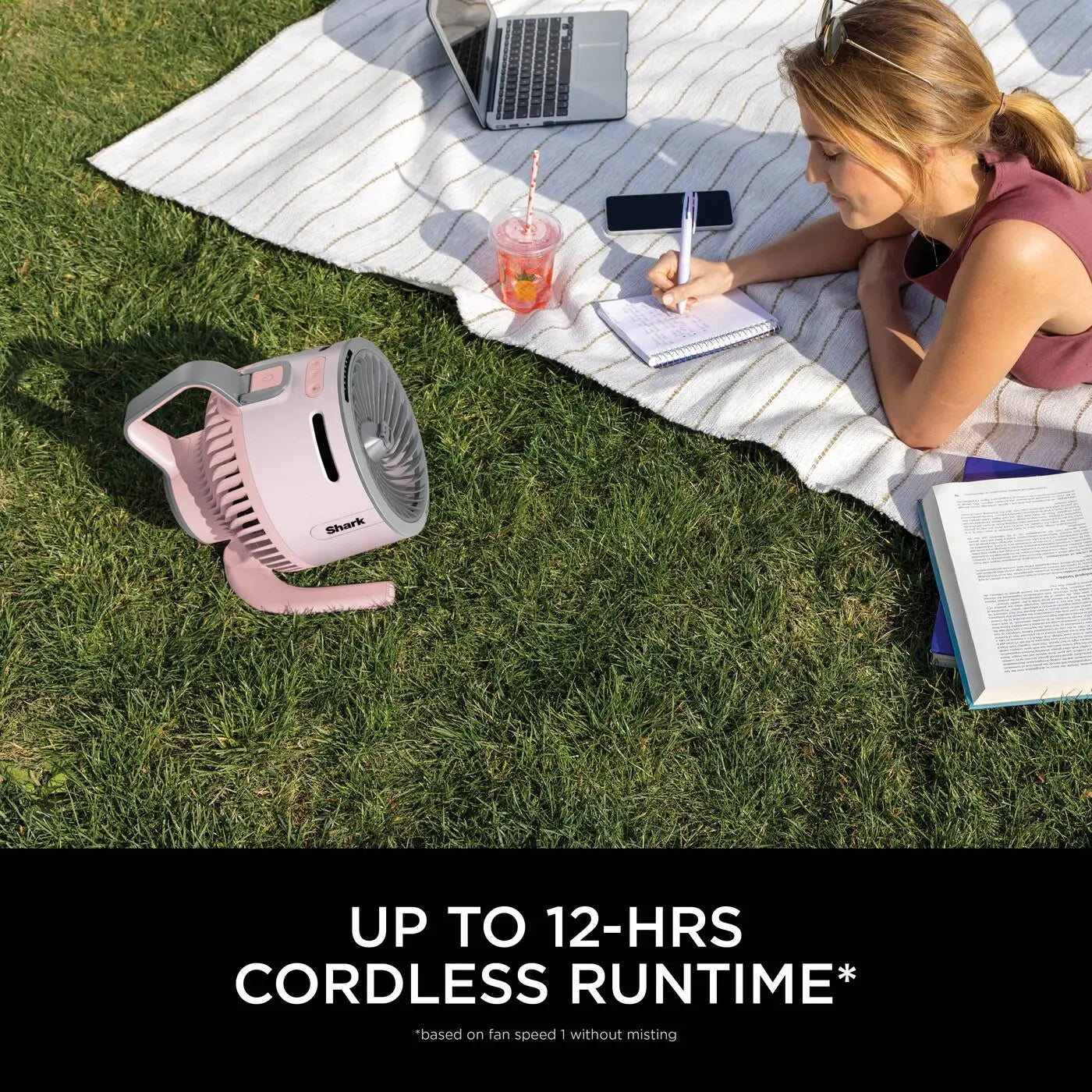 Portable Fan with Misting, Corded & Cordless, Indoor & Outdoor Use