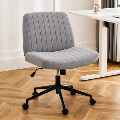 Height-Adjustable Criss Cross Swivel Chair – Wide Seat for Home Office & Dorm