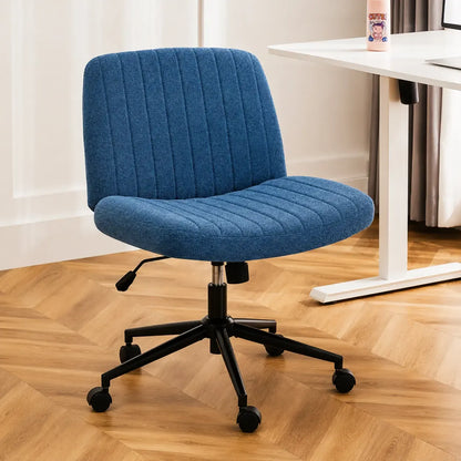 Height-Adjustable Criss Cross Swivel Chair – Wide Seat for Home Office & Dorm