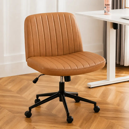 Height-Adjustable Criss Cross Swivel Chair – Wide Seat for Home Office & Dorm