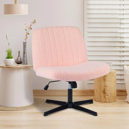 Height-Adjustable Criss Cross Swivel Chair – Wide Seat for Home Office & Dorm