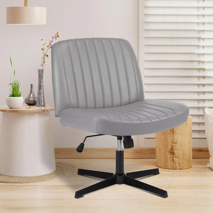Height-Adjustable Criss Cross Swivel Chair – Wide Seat for Home Office & Dorm