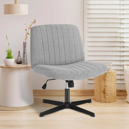 Height-Adjustable Criss Cross Swivel Chair – Wide Seat for Home Office & Dorm