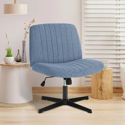 Height-Adjustable Criss Cross Swivel Chair – Wide Seat for Home Office & Dorm