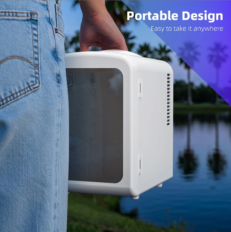 4L Mini Fridge with Gaming Light – Portable Cooler for Bedroom, Car, Office & Dorm