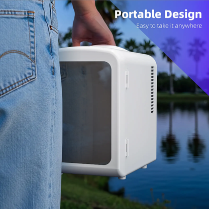 4L Mini Fridge with Gaming Light – Portable Cooler for Bedroom, Car, Office & Dorm