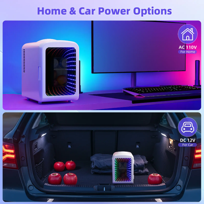 4L Mini Fridge with Gaming Light – Portable Cooler for Bedroom, Car, Office & Dorm