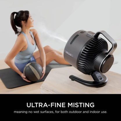 Portable Fan with Misting, Corded & Cordless, Indoor & Outdoor Use